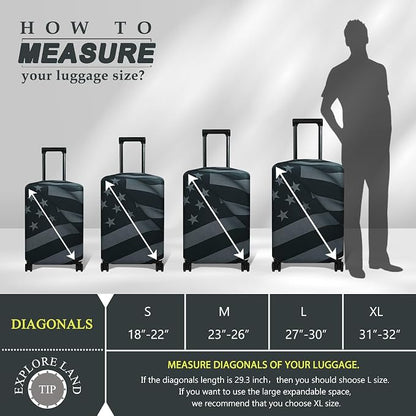 Explore Land Travel Luggage Cover Suitcase Protector Fits 23-26 Inch Case - Image 5