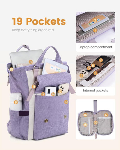 LOVEVOOK Extra Large Backpack for Women, 18 Inch Travel Laptop Backpack - Image 3