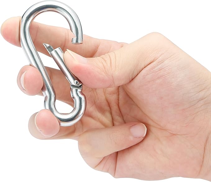 sprookber 316 Stainless Steel Carabiner Clip, Marine Grade Heavy Duty Spring - Image 3