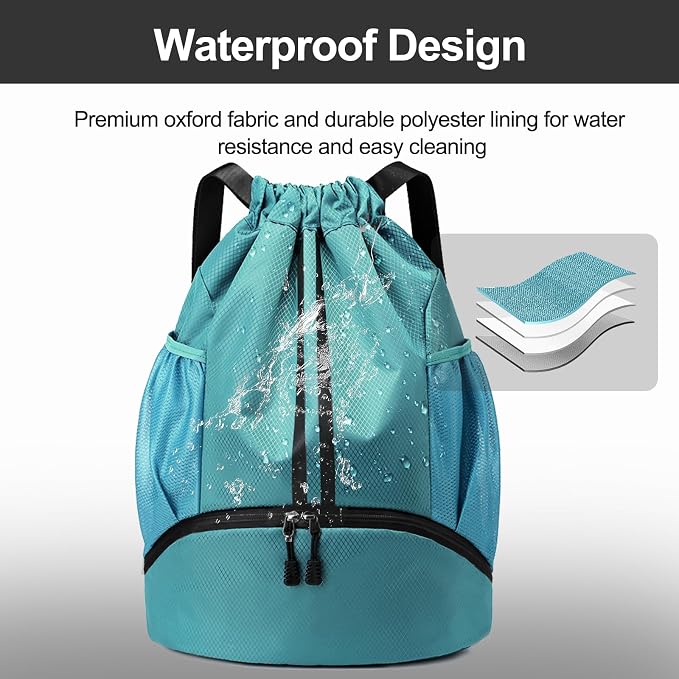 Hoedia Sports Drawstring Backpack - Image 3