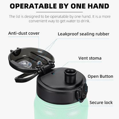 Fanhaw 32 oz Insulated Stainless Steel Water Bottle - Image 2