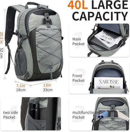 40L Hiking Backpack Lightweight Daypack Waterproof Travel Camping Backpack - Image 3