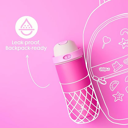 18 oz Kids Water Bottle for School: Meoky 18 oz Stainless Steel Insulated Water - Image 5