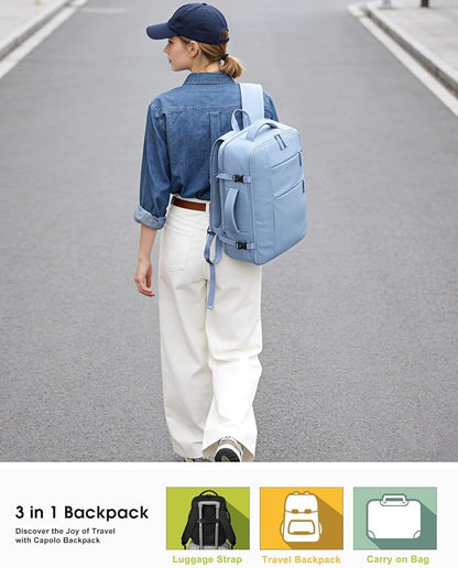 Capolo Travel Backpack for Women Men Waterproof Laptop Backpack Airlines - Image 2
