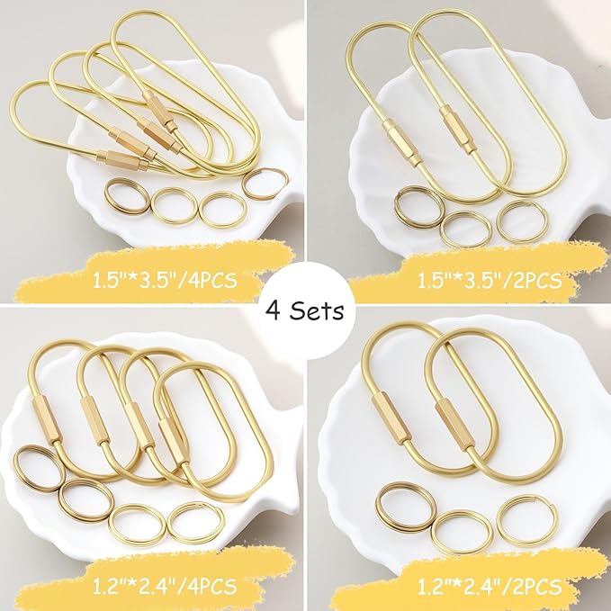 CMVFYL Gold Brass Key Rings, Purse Bag Charms - Image 7