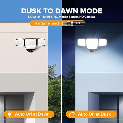 LUTEC 80W Dusk to Dawn Flood Lights Outdoor, 9000LM Super Bright LED Security - Image 4