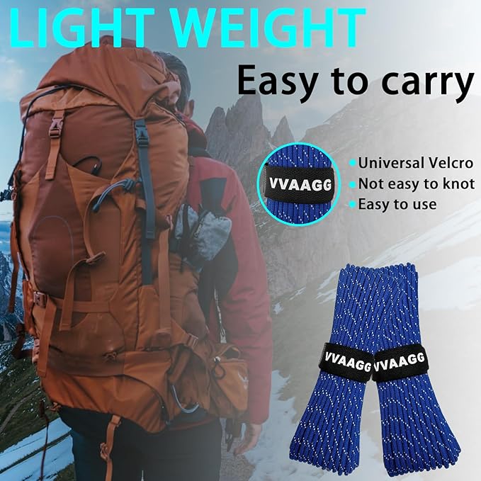 VVAAGG Reflective Paracord Rope 100FT, 7 Strand Nylon para Cord Lanyard Utility - Image 4