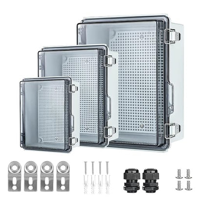 Small Waterproof Electrical Junction Box，IP67 Waterproof Clear ABS Plastic by IGEYAPA