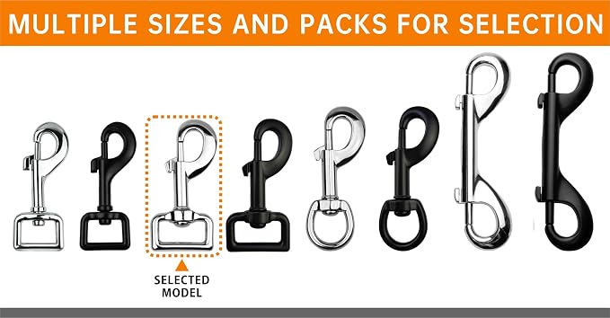 Garwor 1 Inch Heavy Duty Chrome Swivel Snap Hooks Trigger Snaps Dog Leash Hook - Image 6