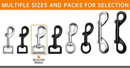 Garwor 1 Inch Heavy Duty Chrome Swivel Snap Hooks Trigger Snaps Dog Leash Hook - Image 6