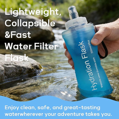 500ml Soft Flask Water Bottle, Collapsible Water Bottle - Image 5