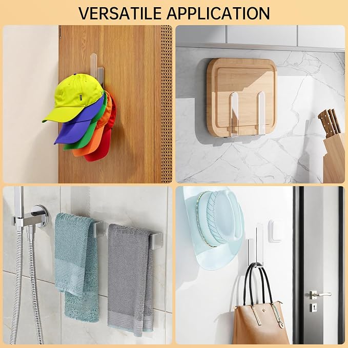 PAVSTINE Acrylic Hat Hook for Wall, 2 Pack Hat Organizer for Baseball Cap - Image 4