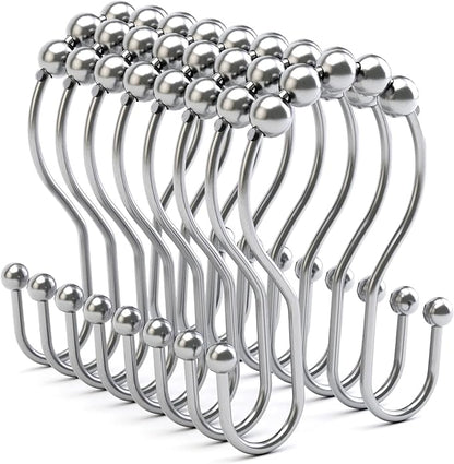 Bathway Shower Curtain Hooks Chrome Shower Curtain Rings Rust Proof, Smooth by Bathway