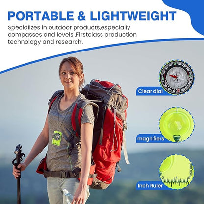 Orienteering Compass, Hiking Survival Compas, Compasses Kids - Image 4