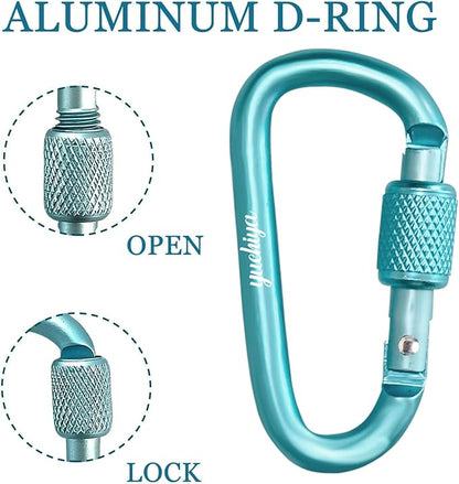 YUCHIYA 8 Pack D-Shape Carabiner Clasp - Image 2