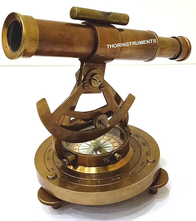 Antique Brass Alidade Compass 6" Nautical Decorative Alidade Compass Rustic - Image 2