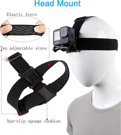 Accessories Set for GoPro Hero 13/12/11/10/9/8/7/6/5/4, New Quick Release Head - Image 5