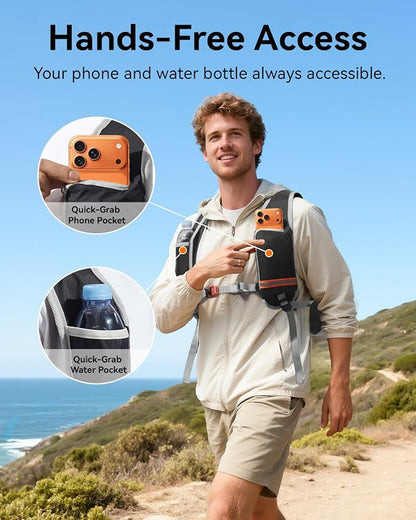 16L Small Hiking Backpack, CROSSGEAR Lightweight Waterproof Foldable Backpack - Image 3