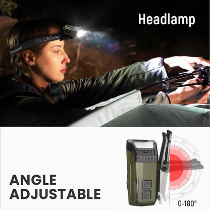 Hopedone LED Hard Hat Light, 800Lumens Rechargeable Dimmable Clip on Cap Lights - Image 6