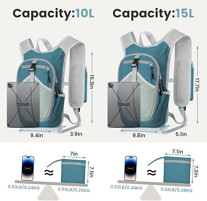 Small Hiking Backpack 15L-Lightweight Packable Foldable Backpack - Image 5