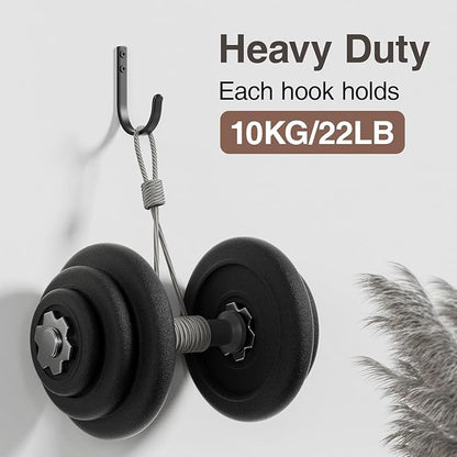 20-Pack Wall Hooks for Hanging Towel/Coat - 22LB Screw in Metal Hanger Wall - Image 4