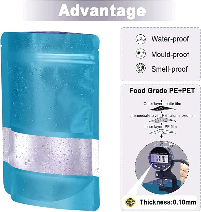 4"x6" 120pcs Mylar Bags for Food Storage, Smell Proof Bag - Image 5