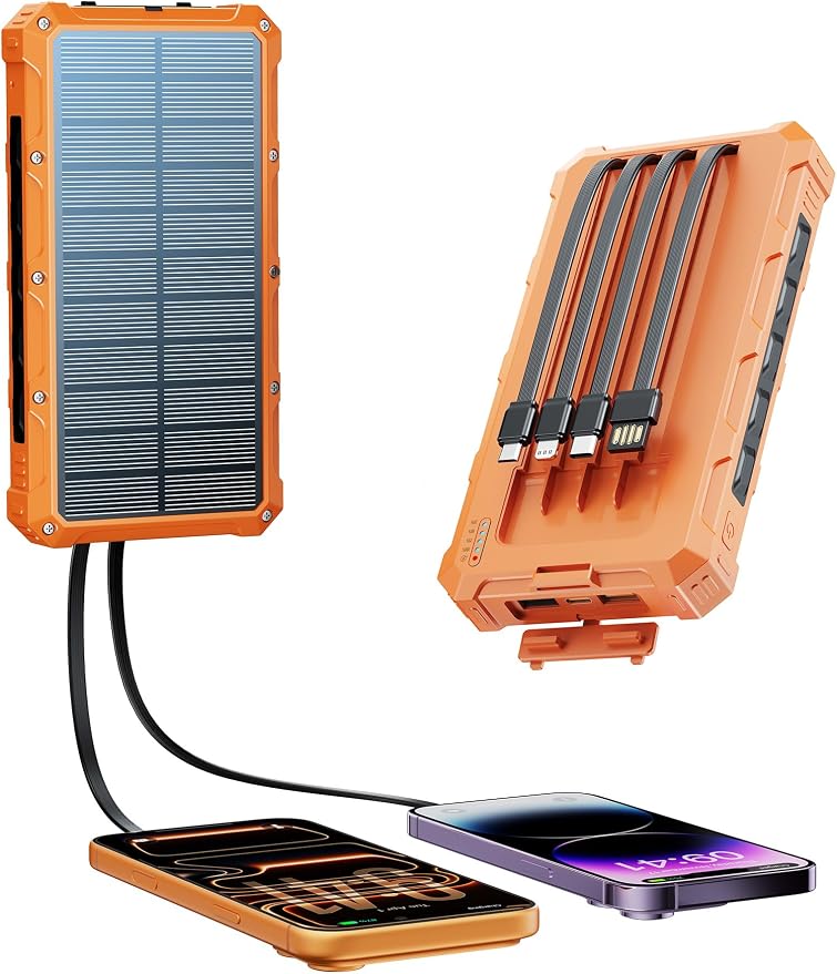 Solar-Charger-Power-Bank - 20000mah Solar Powered Battery Charger Cell Phone by Unknown
