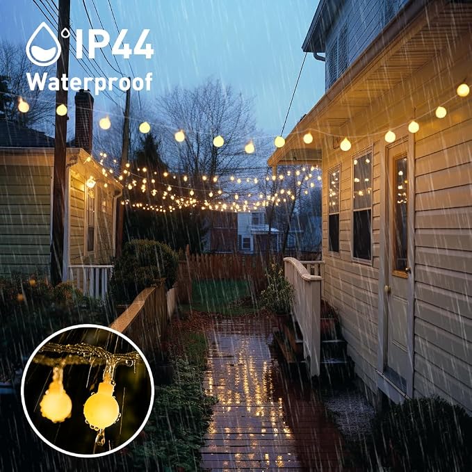 147ft Globe String Lights Outdoor Waterproof, 300 LED Indoor Christmas Lights - Image 9