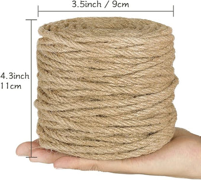 Tenn Well 5mm Jute Rope, 164 Feet 4Ply Twisted Thick Twine Rope - Image 5