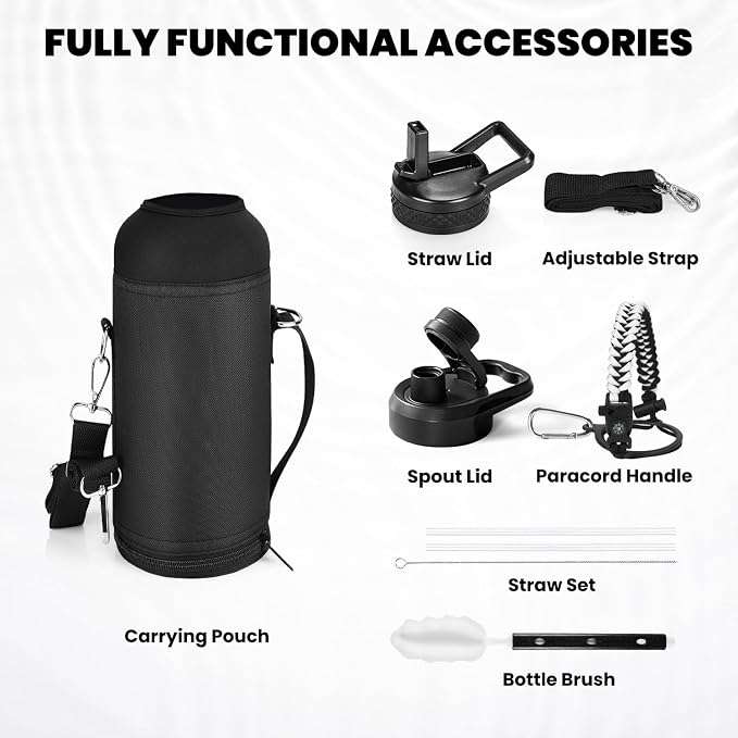 RAYMYLO Insulated Water Bottle 40 oz, Triple Wall Vacuum Stainless Steel - Image 6