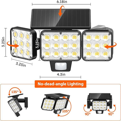WdtPro Solar Lights Outdoor Flood Light, 3500LM Bright Motion Sensor Outdoor - Image 7