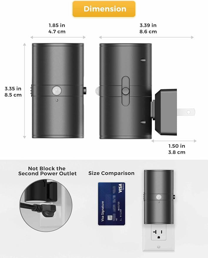 L LOHAS LED Motion Sensor Night Light, Amber Nightlights, Motion Activated - Image 8