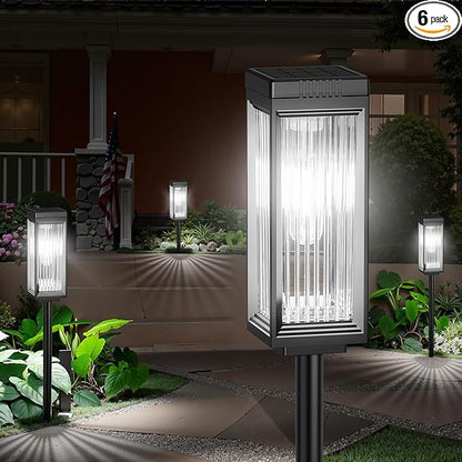 ELECLINK Solar Pathway Lights Outdoor, 6 Pack Upgraded Solar Lights Outdoor by ELECLINK