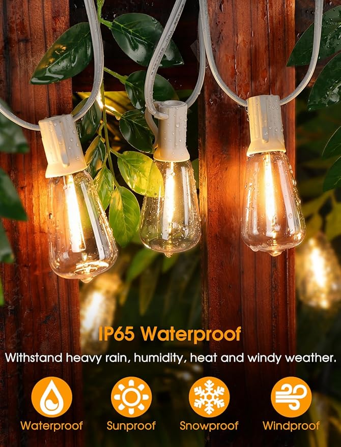 Larkvue 75FT Outdoor String Lights, Patio Lights - Image 4