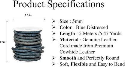 GENIQUE Real/Genuine Round Leather String Cord - Image 3