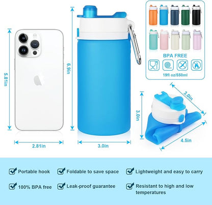 PLTCAT Collapsible Foldable BPA Free Reusable Lightweight Leak-Proof Travel - Image 2