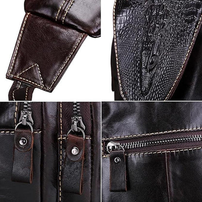 Leather Sling Bag Crossbody Backpack - Image 5