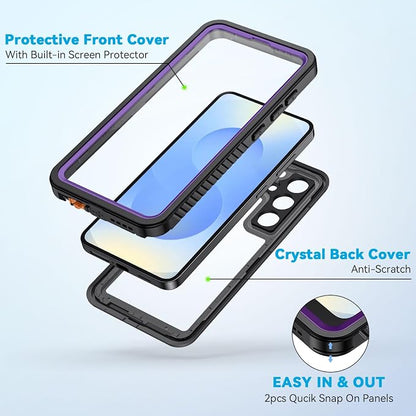 Lanhiem for Samsung Galaxy S25 Case, IP68 Waterproof Dustproof, Built-in Screen - Image 4