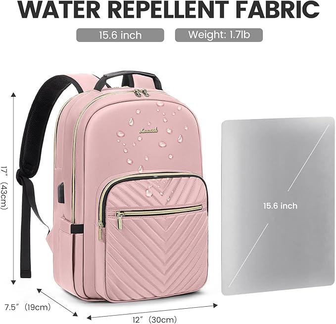 LOVEVOOK Laptop Backpack for Women 15.6 inch, Cute Womens Travel Purse - Image 5