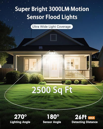 CLAONER Solar Outdoor Lights Motion Sensor 3500LM 288 LED Solar Security Lights - Image 5