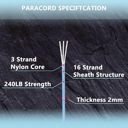 Paracord 240lb - Diameter 2mm Micro Utility Cord -3 Strand Parachute Spool Cord - Image 3