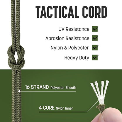 2.4mm Paracord 275LBS 100FT Rope Cord - Image 3