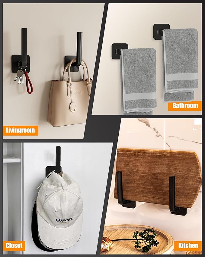 Hat Rack for Hat Storage, Strong Adhesive Hat Hooks for Wall Organizer for - Image 4
