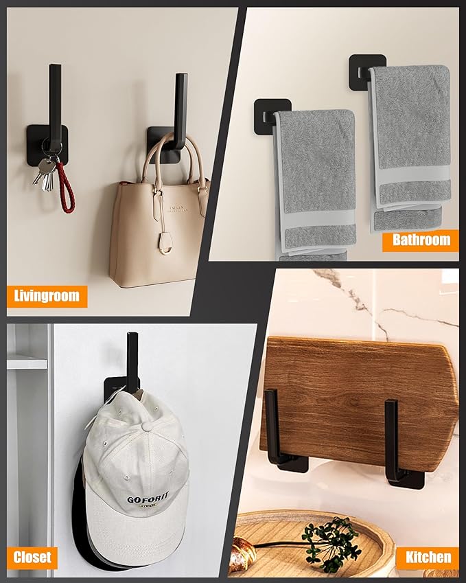 Hat Rack for Hat Storage, Strong Adhesive Hat Hooks for Wall Hat Organizer for - Image 4