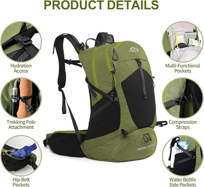 IX INOXTO Hiking Backpack, 26L/40L Waterproof Hiking Daypack - Image 3
