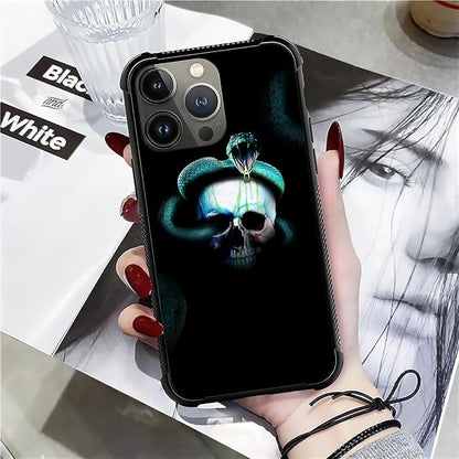 for iPhone 12 Pro Max Case, Skeleton Winding Snake Pattern Graphic Design Girl - Image 7