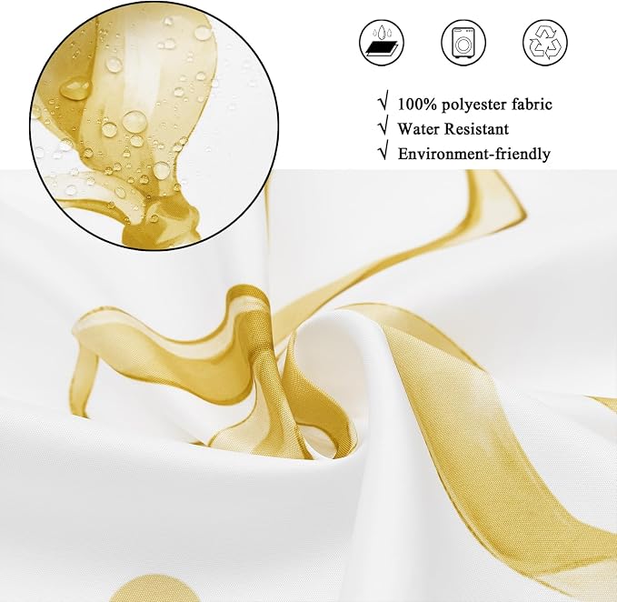 Yellow Bow Shower Curtain - Image 4