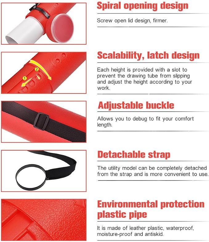 DEWEL Document Tube, Plastic Expanding Poster/Art/Document Storage Tube 24.5 to - Image 2
