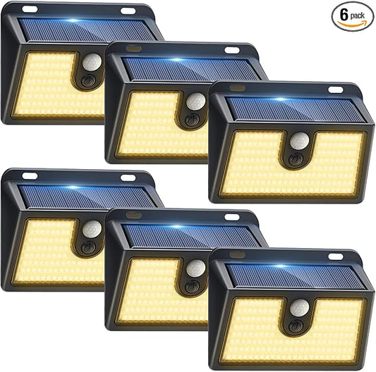 Solar Motion Sensor Outdoor Lights, Super Bright Solar Lights Outdoor Waterproof by Claoner