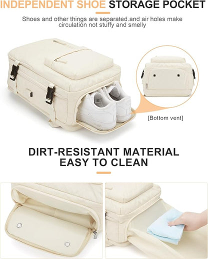 WONHOX Large Travel Backpack Carry on Flight Approved Laptop Work Business - Image 5
